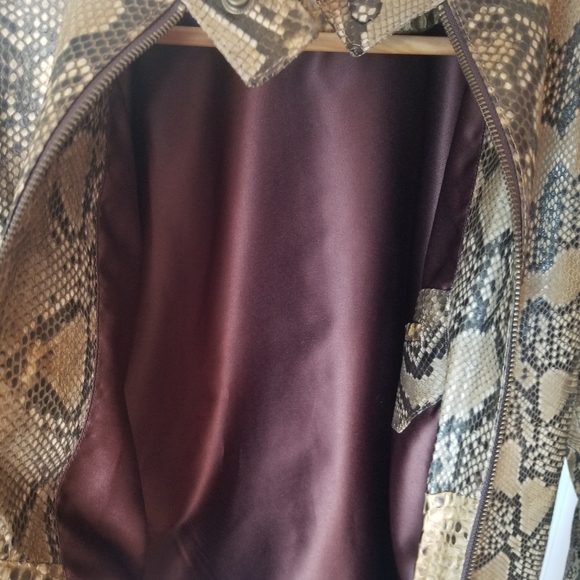 Python Snakeskin Leather Jacket Size-M - Picture 9 of 11